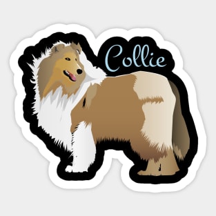 Graceful Rough Collie Sticker